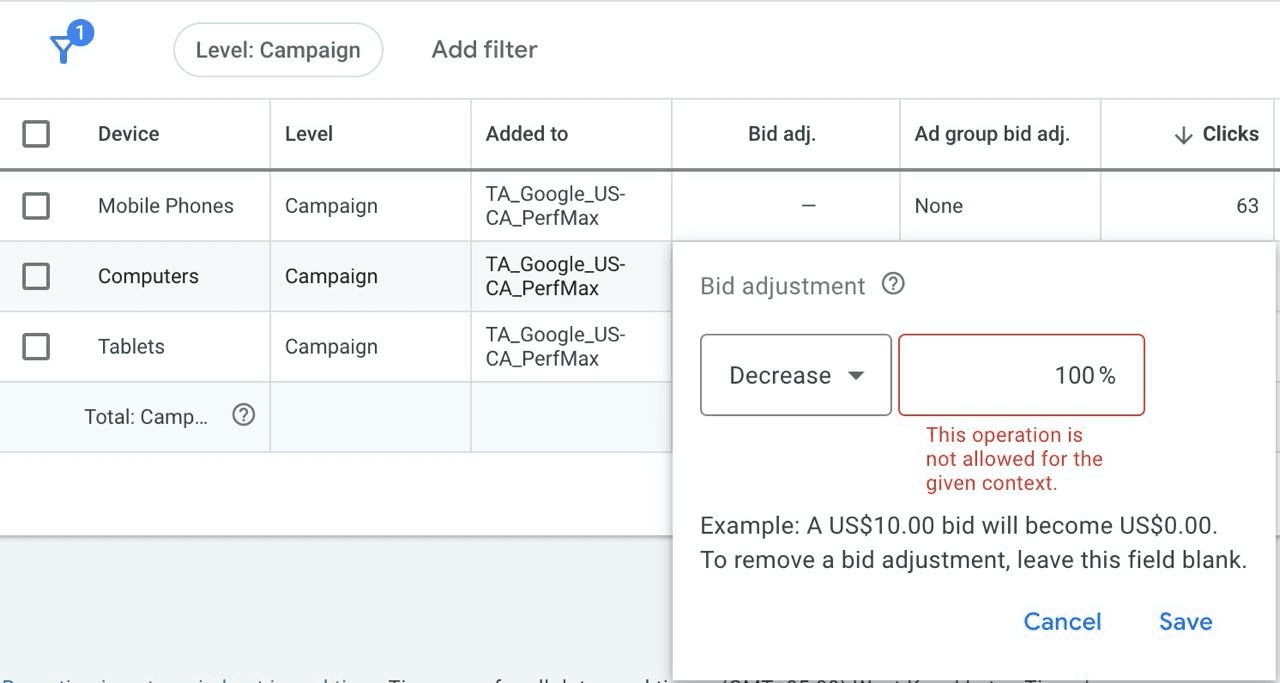 Adjust Bids by Device Performance