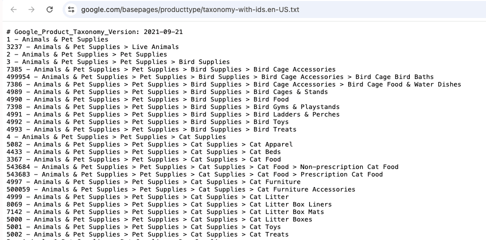 Find the most relevant category