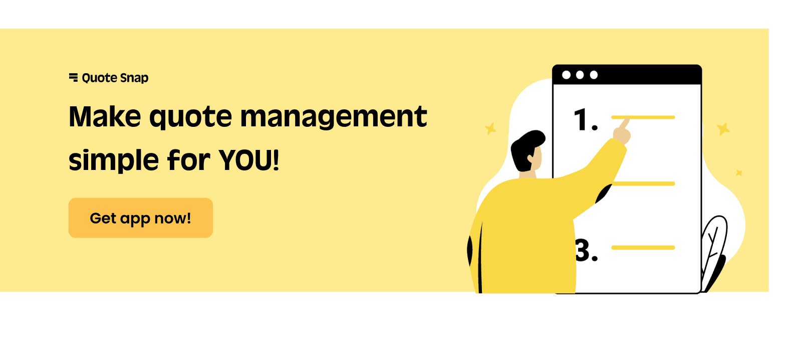 Install Quote Snap to manage quote easily