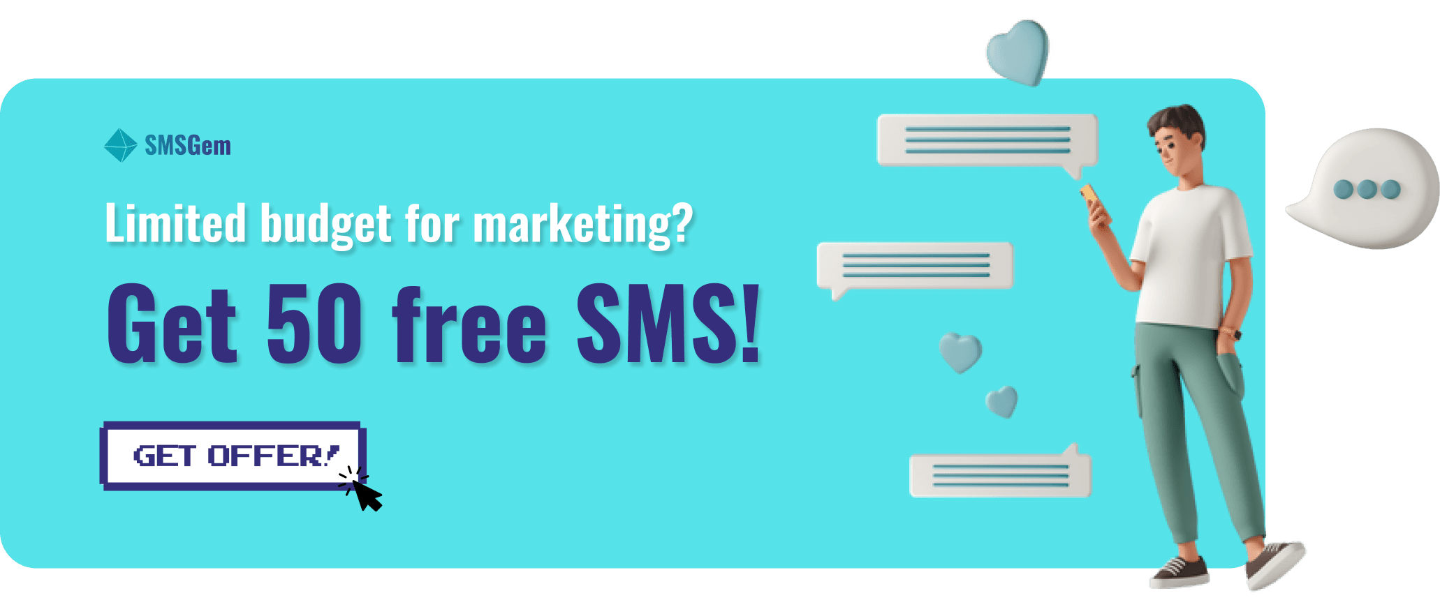Click to get 50 Free SMS