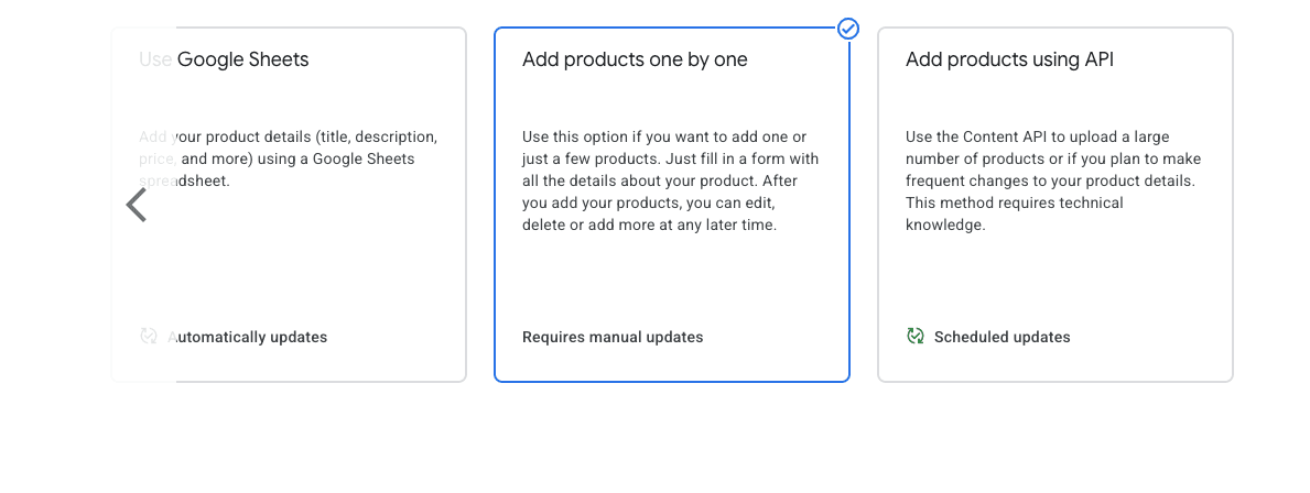 Manual upload one by one