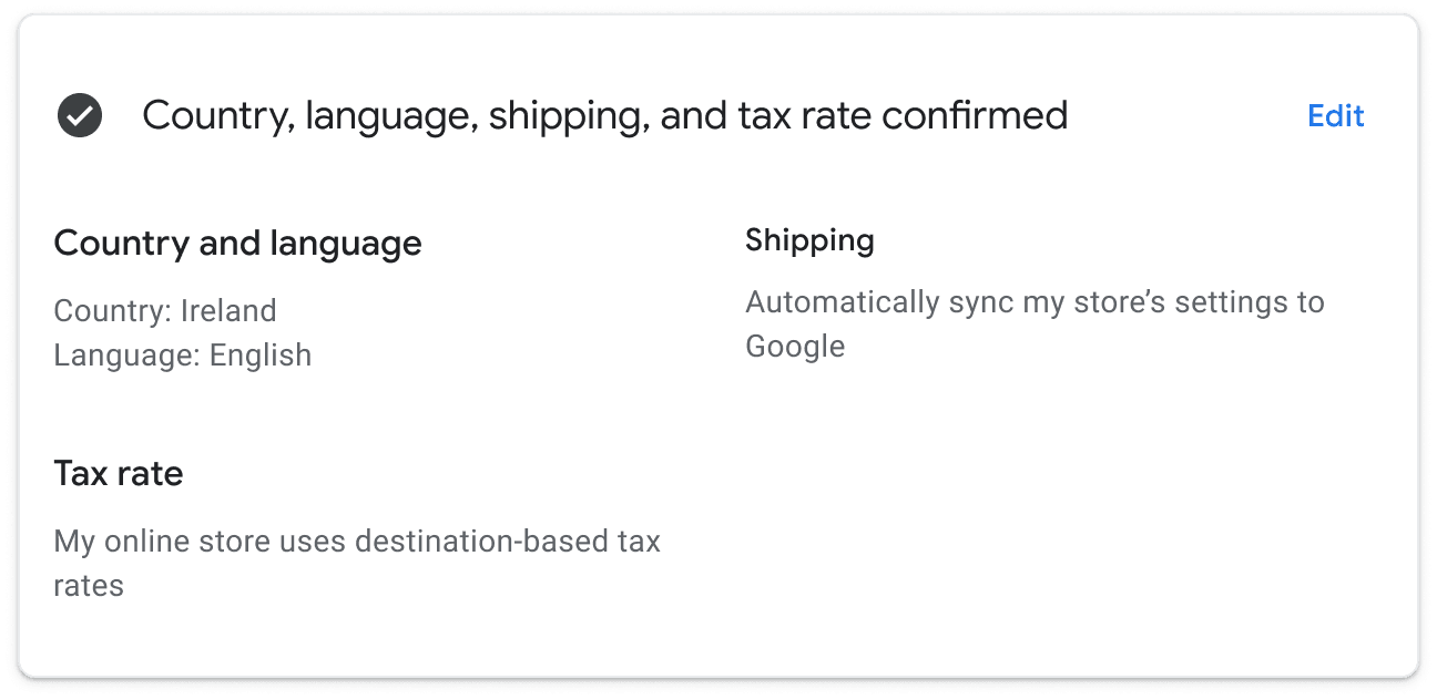 Missing or Incorrect Shipping and Tax Settings Google Shopping Not Working