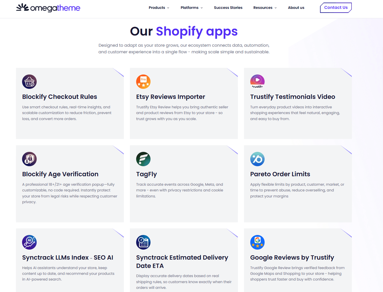 Omega Shopify Apps