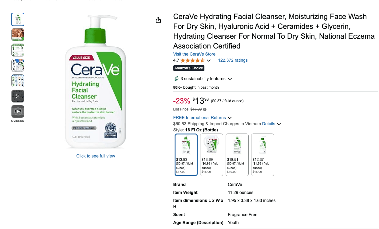 Product Descriptions Example