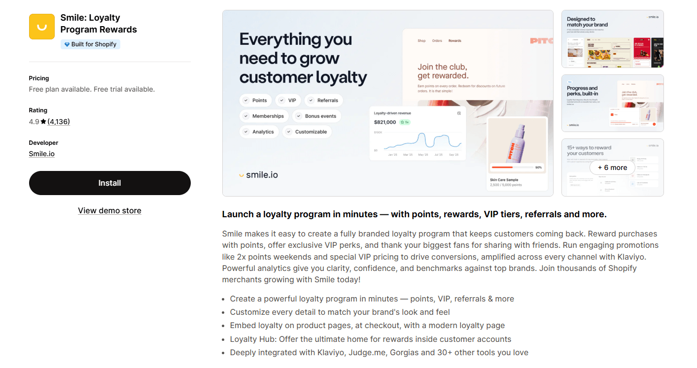 Smile Loyalty Program Rewards