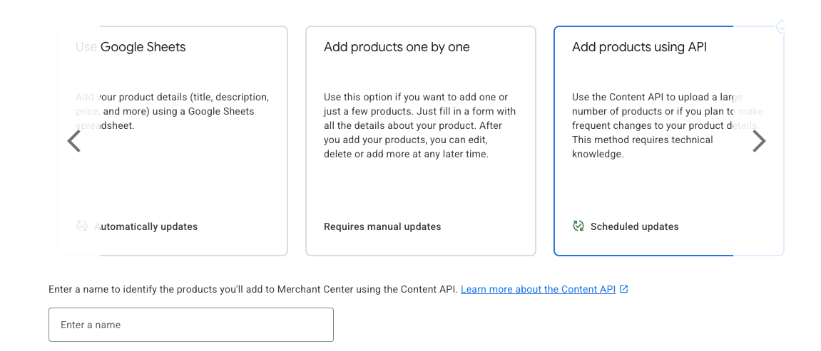 Upload via Content API