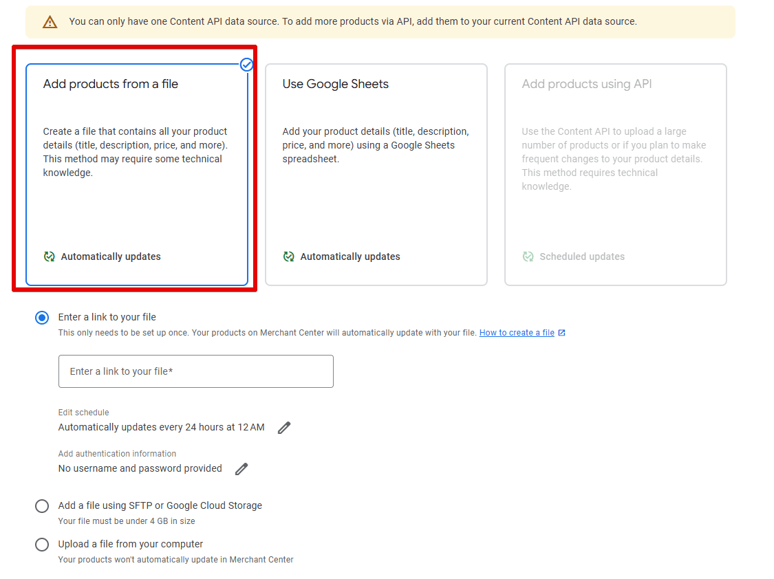 Creating a Google Shopping Feed using an XML feed