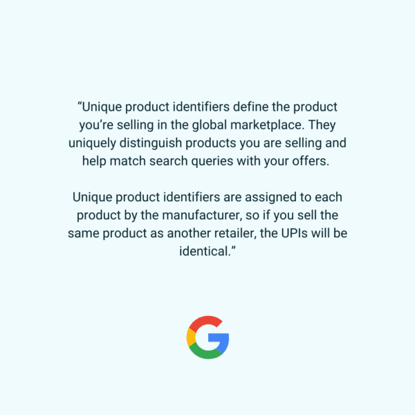 Why Google Requires Unique Product Identifiers